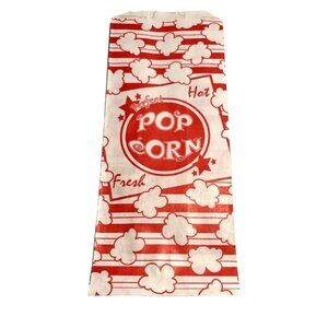 1oz Paper Popcorn Bags Cute Home Movie Theatre Snack Goodie Bags Red White 125pc